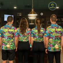 Load image into Gallery viewer, Graffiti Funny Crocodile Pool 8 Ball Women Billiard Team Shirt Custom Billiard Balls Attire NYN2501