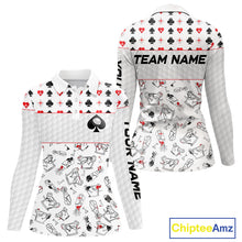 Load image into Gallery viewer, Poker Womens Golf Polo Shirt Personalized Name Funny Golf Top For Team Golfer Gift For Ladies NYN2850