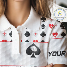 Load image into Gallery viewer, Poker Womens Golf Polo Shirt Personalized Name Funny Golf Top For Team Golfer Gift For Ladies NYN2850