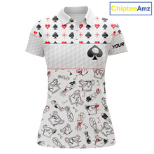 Load image into Gallery viewer, Poker Womens Golf Polo Shirt Personalized Name Funny Golf Top For Team Golfer Gift For Ladies NYN2850