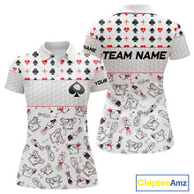 Load image into Gallery viewer, Poker Womens Golf Polo Shirt Personalized Name Funny Golf Top For Team Golfer Gift For Ladies NYN2850