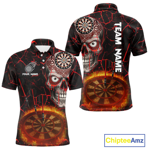 Custom White And Black Silver Chains Dartboards Dart Shirts For Men, Dart Team Jerseys NYN0054
