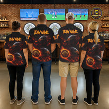 Load image into Gallery viewer, Eagle Couple Flame Dartboard &amp; Arrow Women Darts Polo Shirt Custom Outfits Dart Team Jerseys NYN2508