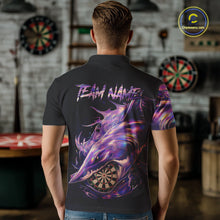 Load image into Gallery viewer, Personalized Pink Holographic Shark Men Darts Polo League Shirts Funny Grunge Dart Jerseys NYN2707