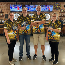 Load image into Gallery viewer, Lightning Yellow Neon Electric Funny Bee Women Dart 1/4-Zip Shirt Custom Team Name For Darters NYN2710