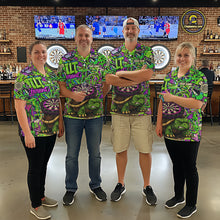 Load image into Gallery viewer, Personalized Funny Dart Shirt Dartboard Turtle Polo Quarter Zip Shirt Custom Team Shirt For Women NYN2859