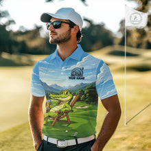 Load image into Gallery viewer, Funny Crocodile Golf Course Golf Polo Shirts For Men Personalized Team Name Golf Attire NYN3250