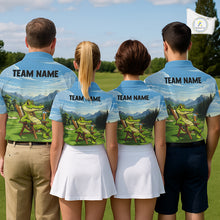 Load image into Gallery viewer, Funny Crocodile Golf Course Golf Polo Shirts For Men Personalized Team Name Golf Attire NYN3250