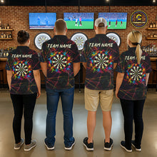 Load image into Gallery viewer, Splatter Paint Dartboard &amp; Arrow Mens Darts Shirt Personalized Colorful Team Darts Jersey NYN3244