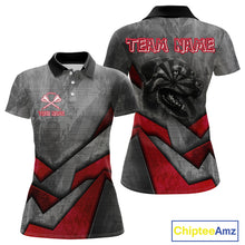 Load image into Gallery viewer, Aggressive Dog Dartboard Red Darts Shirt For Women - Custom Name For Players NYN0562