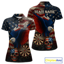 Load image into Gallery viewer, Custom Women's Darts Shirt Eagle US Flag Patriotic Dart Jerseys, Dart Shirts For Lovers NYN1121