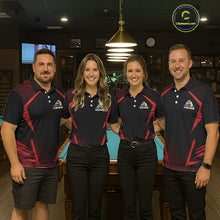 Load image into Gallery viewer, Custom 8 Ball &amp; 9 Ball Women Billiard Shirt Personalized Thunder Red Billiard Pool Team Shirt NYN3090