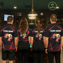 Load image into Gallery viewer, Custom 8 Ball &amp; 9 Ball Women Billiard Shirt Personalized Thunder Red Billiard Pool Team Shirt NYN3090
