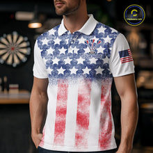Load image into Gallery viewer, Custom American Flag Dart Shirts For Men Patriotic Dart Team Shirt Darter Outfits Attire NYN2888