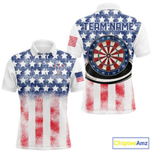 Load image into Gallery viewer, Custom American Flag Dart Shirts For Men Patriotic Dart Team Shirt Darter Outfits Attire NYN2888