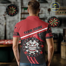 Load image into Gallery viewer, Maroon Lightning Devil Dartboard Darts Shirt For Men - Custom Name &amp; Team Jersey NYN0583