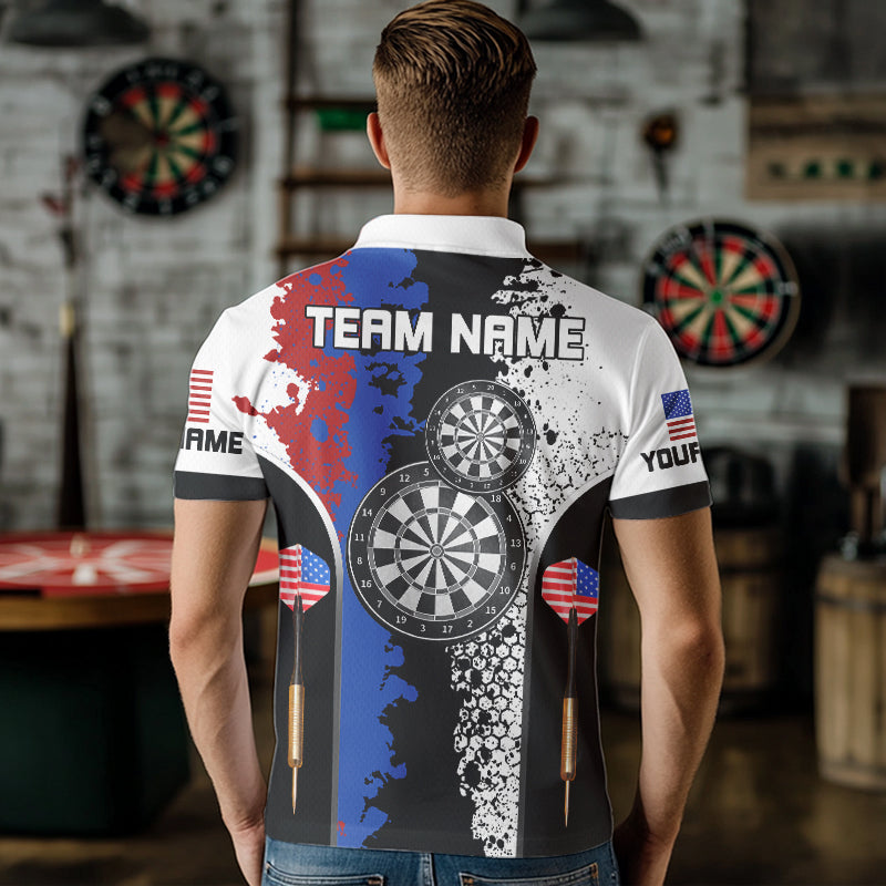 American Flag Style Darts Shirt Custom Patriotic For Men, Dart Team Jerseys NYN0004