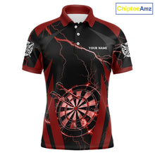 Load image into Gallery viewer, Custom Thunder Lightning Darts Polo &amp; 1/4 Zip Shirt For Men Red Darts Thunder Team Jerseys NYN2889