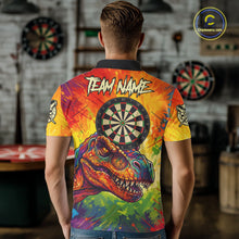 Load image into Gallery viewer, Colorful Dinosaur Funny Darts Shirt For Men Custom Splatter Paint Dart Outfits Jerseys NYN3116