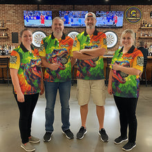 Load image into Gallery viewer, Colorful Dinosaur Funny Darts Shirt For Men Custom Splatter Paint Dart Outfits Jerseys NYN3116