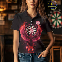 Load image into Gallery viewer, Custom Funny Flame Phoenix Red Dartboard Dart Women Polo Jerseys Outfits Dart Shirts NYN1744