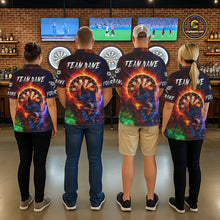 Load image into Gallery viewer, Colorful Lightning Funny Wolf Flame Dartboard Women Darts Polo Shirt Custom Outfits Dart Jerseys NYN2540