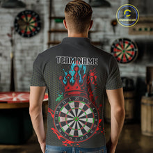 Load image into Gallery viewer, Multicolor Crown Dartboard Grunge Darts Shirt For Men - Custom Name &amp; Team Jersey NYN0608