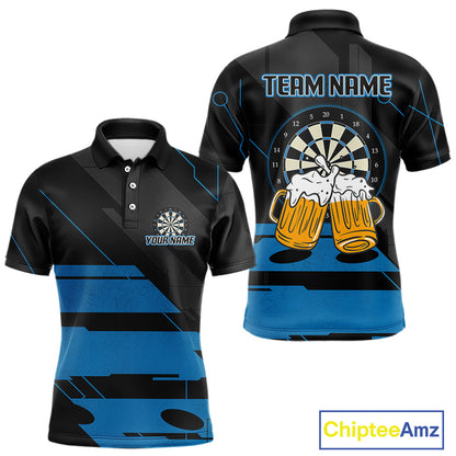 Play Darts & Cheer Beer Custom Funny Dart Polo Shirts For Men, Dart Team Jerseys NYN0796
