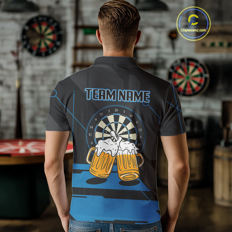 Play Darts & Cheer Beer Custom Funny Dart Polo Shirts For Men, Dart Team Jerseys NYN0796