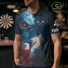 Load image into Gallery viewer, Custom Men Darts Shirt Personalized Smoke Skull Eagle Dartboard Dart Team Jerseys NYN1167