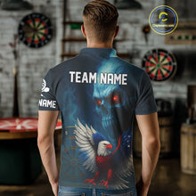 Load image into Gallery viewer, Custom Men Darts Shirt Personalized Smoke Skull Eagle Dartboard Dart Team Jerseys NYN1167