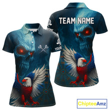 Load image into Gallery viewer, Custom Women Darts Shirt Personalized Smoke Skull Eagle Dartboard Dart Team Jerseys NYN1167