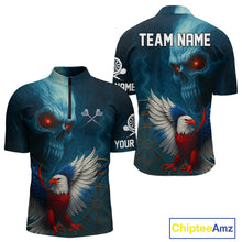 Load image into Gallery viewer, Custom Men Darts Shirt Personalized Smoke Skull Eagle Dartboard Dart Team Jerseys NYN1167