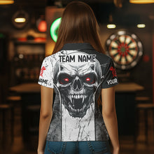 Load image into Gallery viewer, Personalized Eagle And Skull Grunge Style Dart Shirts For Women, Dart Team Jerseys NYN0016