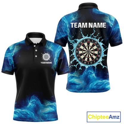 Dripping Water Dartboard Darts Shirt For Men - Name Personalization Darts Jersey NYN0348