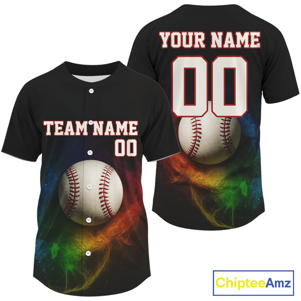 Custom Baseball Jersey For Men Personalized Colorful Baseball, Youth Baseball Jerseys NYN1178