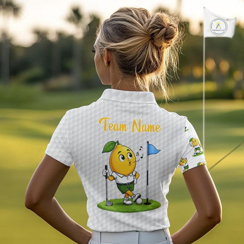 Lemon Golfer Golf Team Outfits Custom Funny Polo Shirts For Women, Best Womens Golf Shirts NYN3320