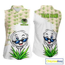 Load image into Gallery viewer, Two sleeveless shirts with a golf ball design and 'Team Name' text.