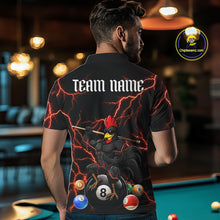 Load image into Gallery viewer, Funny Rooster 8 Ball Billiard Shirt For Men Custom Thunder Red Billiard Pool Shirt, Billiard Attire NYN3145
