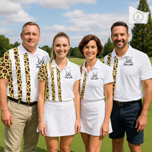 Load image into Gallery viewer, Golden Retriever Golf Shirt Custom Yellow Leopard Pattern Funny Splatter Golf Polos For Men NYN3334
