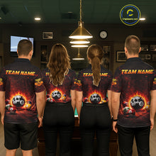 Load image into Gallery viewer, Fire Flame Grunge Pool Ball 3D Billiard Shirt For Men Personalized Skull 8 Ball Billiard Gifts NYN2568