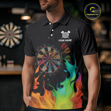 Load image into Gallery viewer, Custom Splatter Dartboard 3D Funny Dart Polo Shirt For Men Colorful Dart Team Jerseys NYN1526