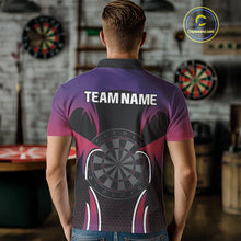 Load image into Gallery viewer, Colorful Gradient Dartboard Halftone Pattern Darts Shirt For Men - Custom Name NYN0384