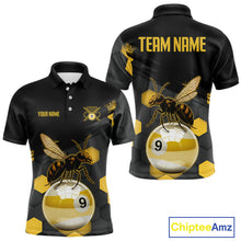 Load image into Gallery viewer, Bee &amp; Ball 9 Pool Billiard Team Shirts For Men Custom Funny Billiard League Jerseys NYN2306