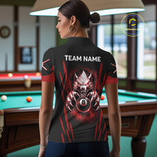 Load image into Gallery viewer, Black And Red Grunge Claws Wolf 8 Ball Pool Women Billiard Shirt Personalized Pool Balls Billiard Attire NYN2738