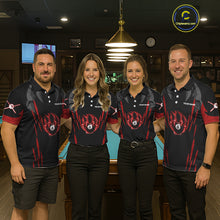 Load image into Gallery viewer, Black And Red Grunge Claws Wolf 8 Ball Pool Women Billiard Shirt Personalized Pool Balls Billiard Attire NYN2738