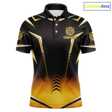 Load image into Gallery viewer, Personalized Yellow Dartboard Crown Darts Polo &amp; 1/4-Zip Shirt For Men Dart Team Dart Jerseys NYN2956