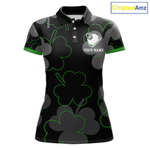 Load image into Gallery viewer, Green Grey Shamrock Funny 8 Ball Pool Women Billiard Shirt Custom St Patrick's Day Billiard Team Jerseys NYN2749