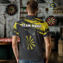 Load image into Gallery viewer, Custom Black And Yellow Dartboards Hexagon Dart Shirts For Men Outfits Grunge Dart Jerseys NYN0049