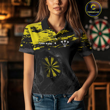 Load image into Gallery viewer, Custom Black And Yellow Dartboards Hexagon Dart Shirts For Women Outfits Grunge Dart Jerseys NYN0049